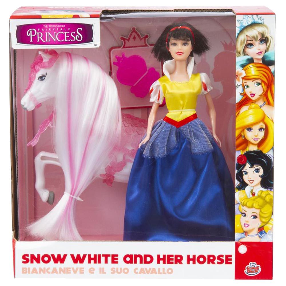 Grandi Giochi - Princess Snow White With Horse - 30cm