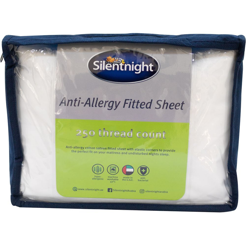 Silentnight - Anti-Allergy Fitted Sheet - 180 x 200 cm