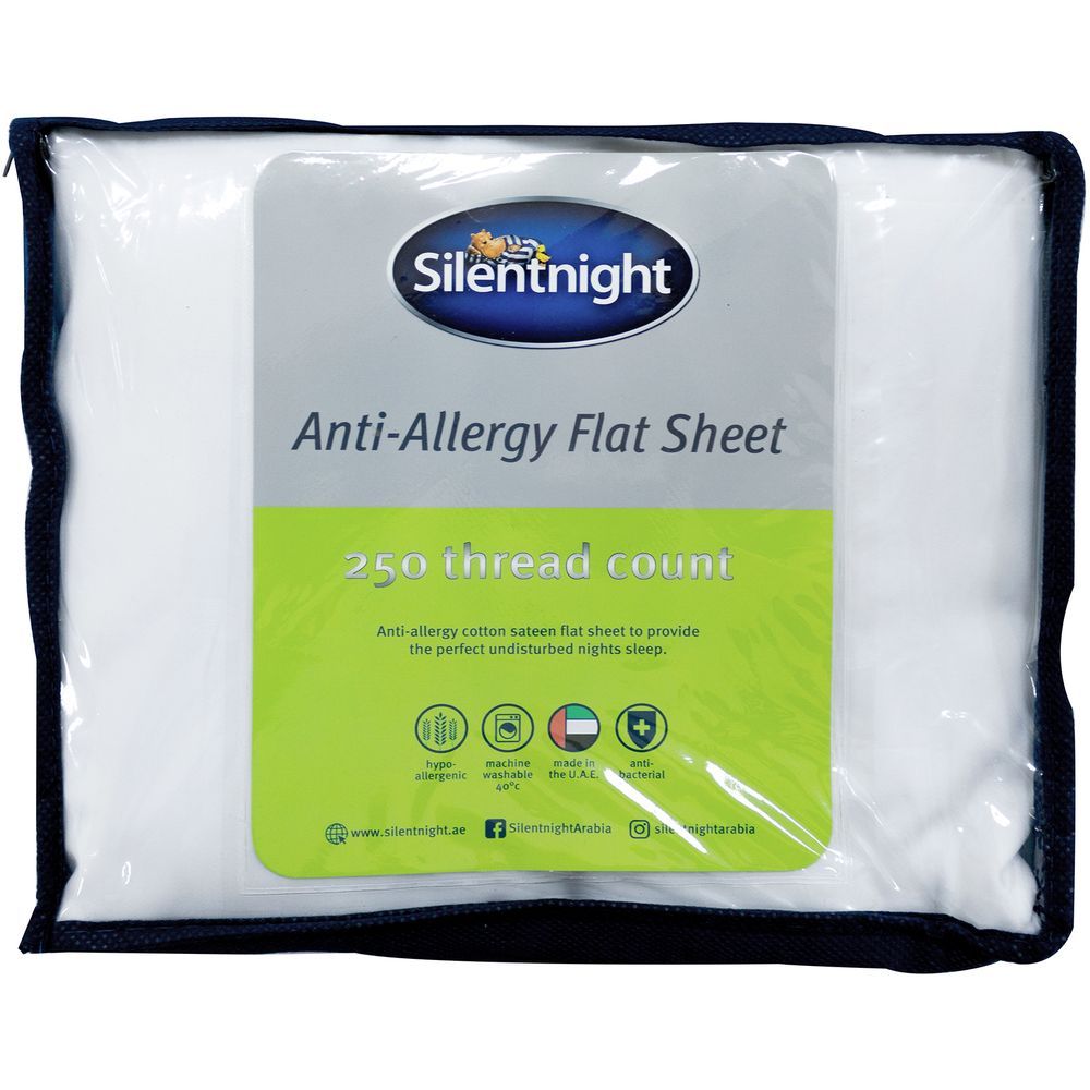 Silentnight - Anti-Allergy Flat Sheet - 200 x 280 cm