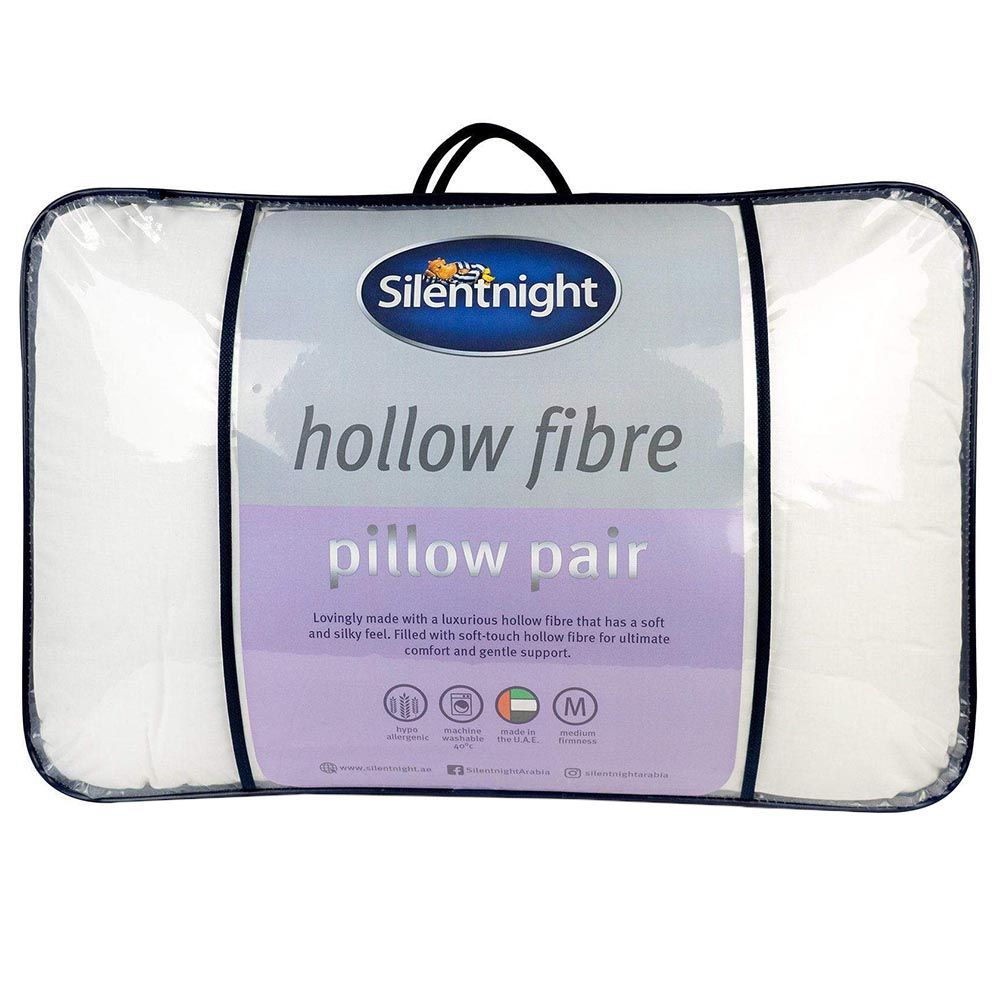 Silentnight - Hollow Fiber Pillow Pair - White 