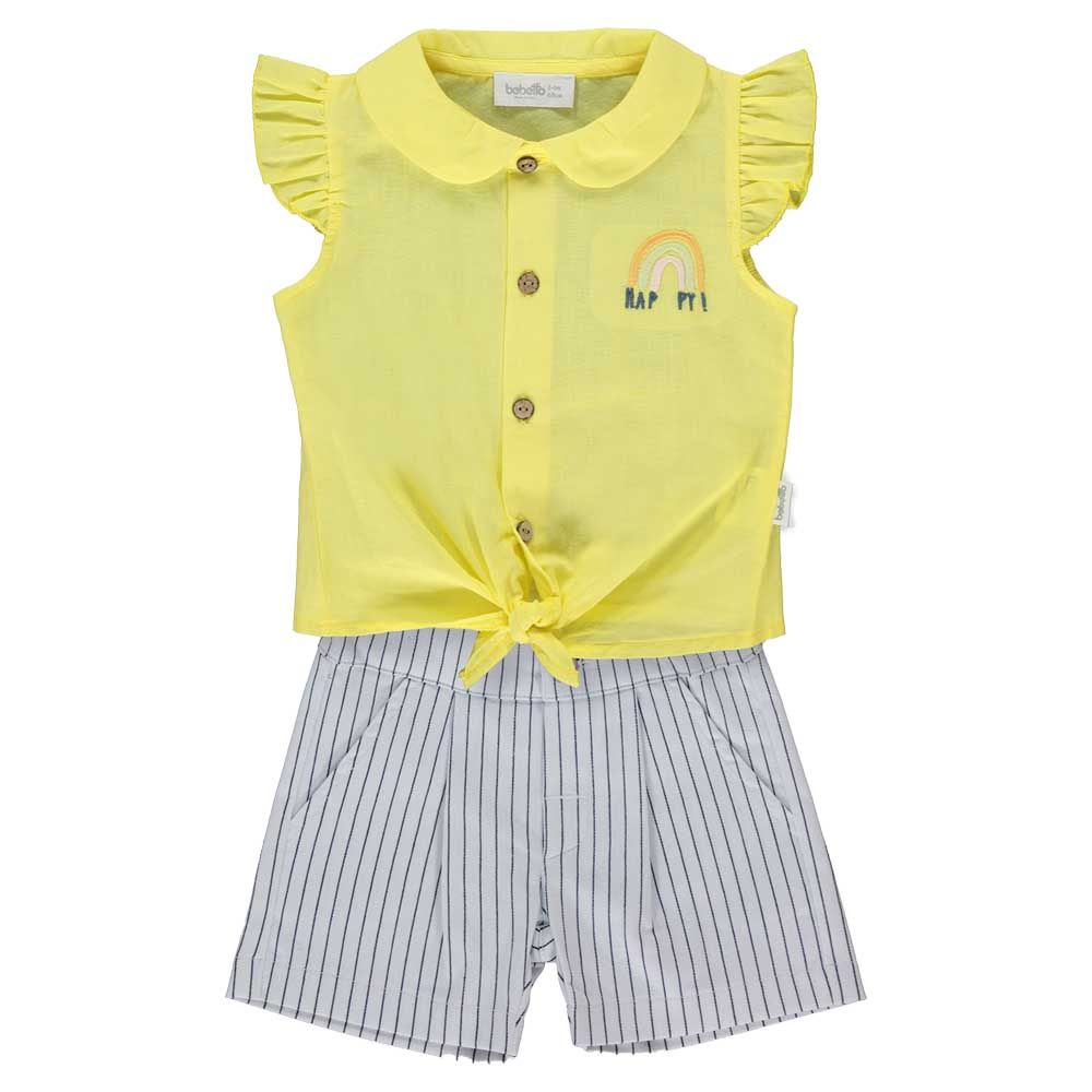 Bebetto - 2pc-Set - Baby Girl Top & Shorts - Yellow