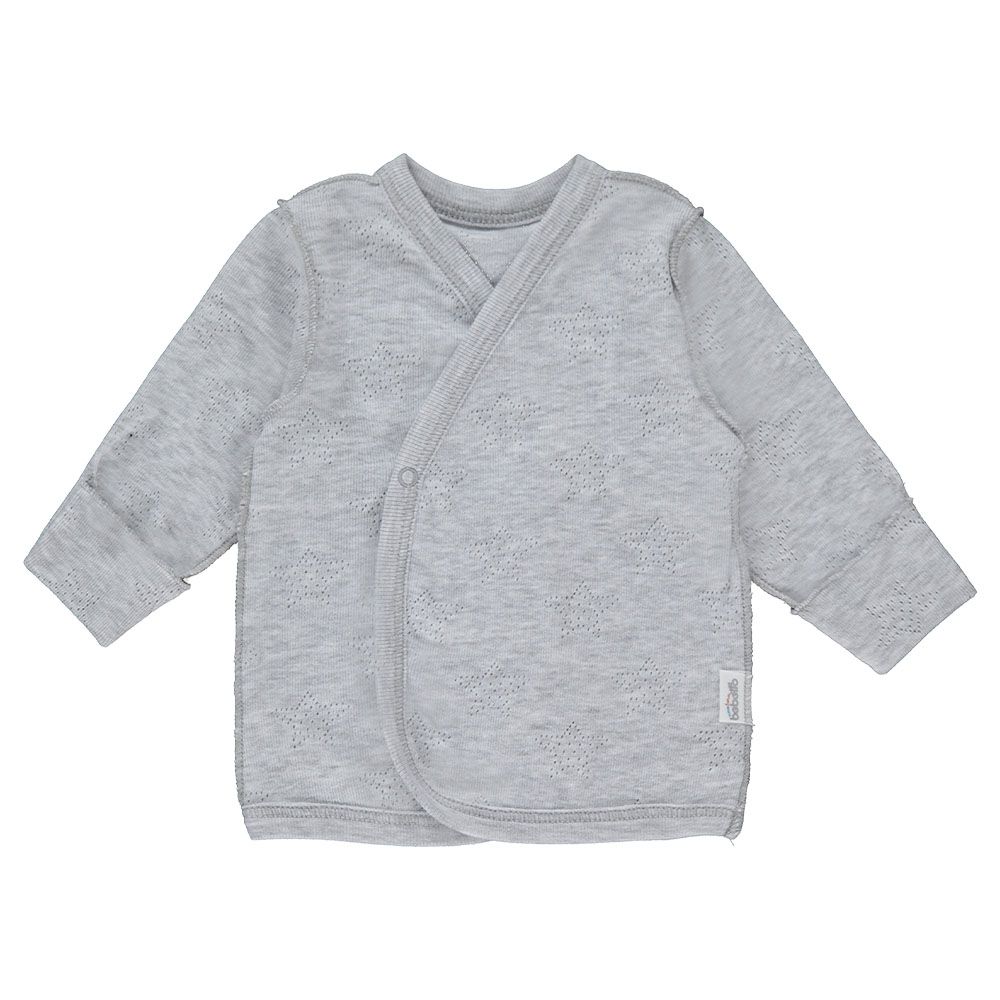 Bebetto - Baby Boy Front Open T-Shirt - Grey