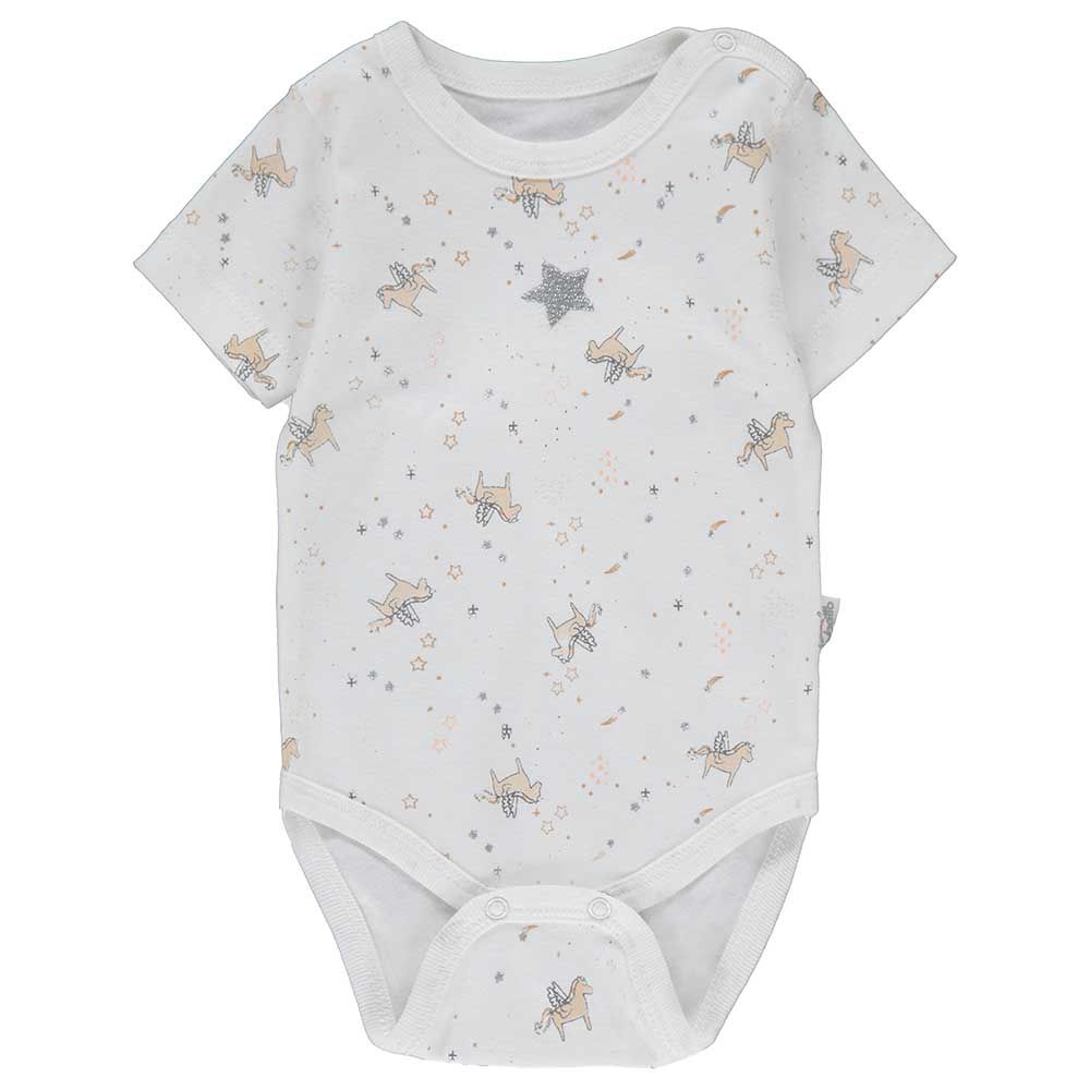 Bebetto - Baby Girl Printed Bodysuit - White