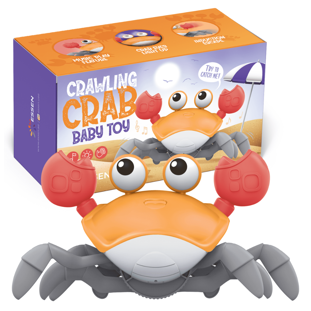 ESSEN - Baby Toddler Crawling Crab W/ Music & LED - Orange