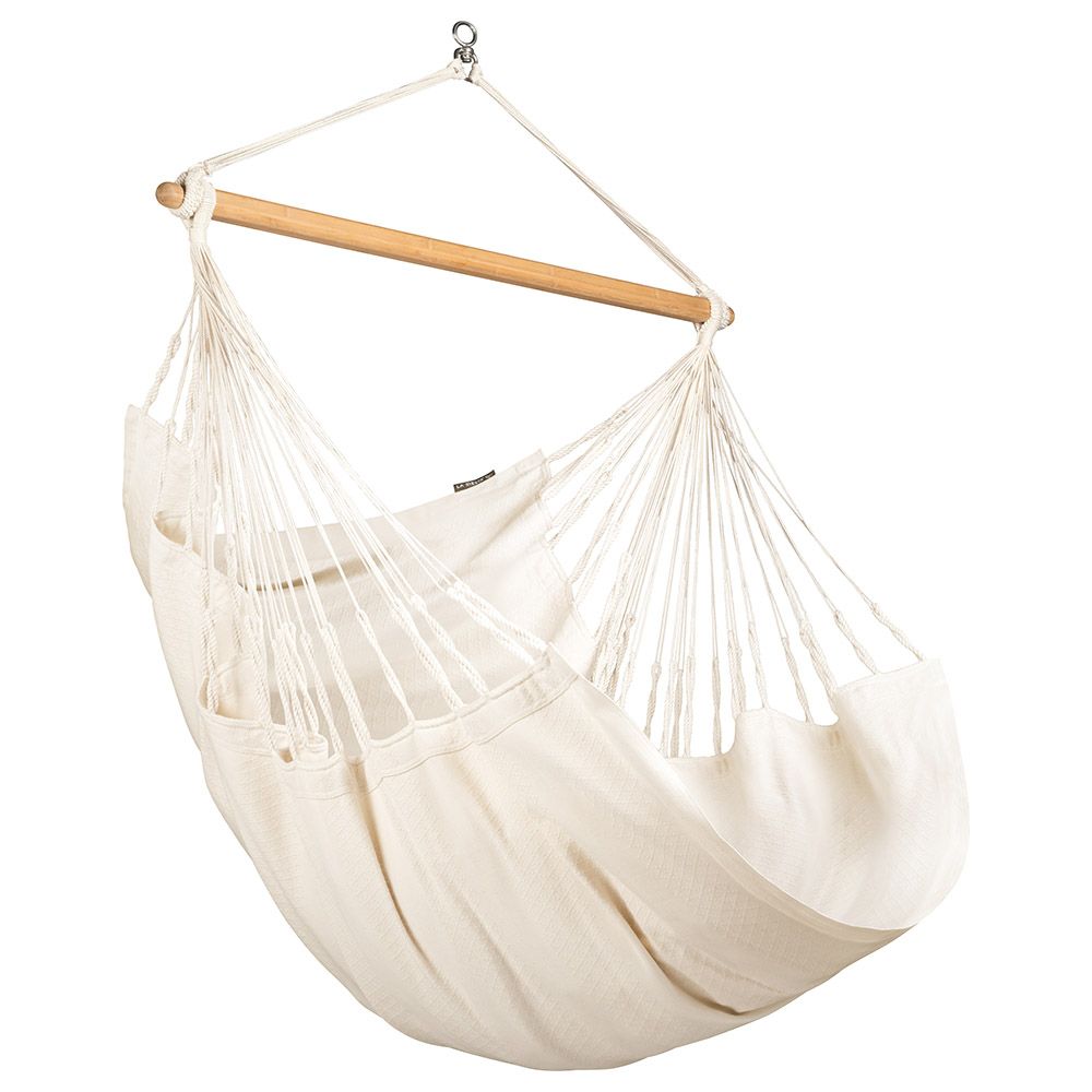 La Siesta Habana Latte Cotton Comfort Hammock Chair - White