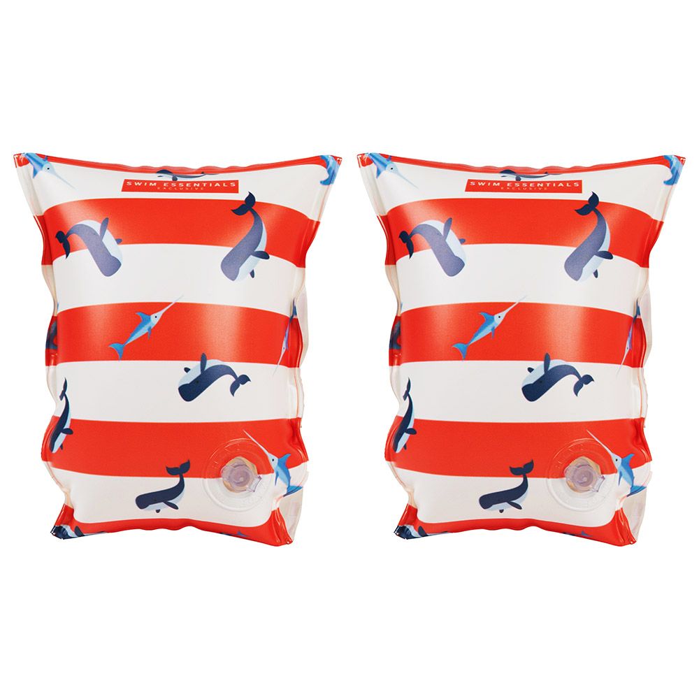 Swim Essentials - Whale Inflatable Swimming Armbands 0-2Y - Red/White