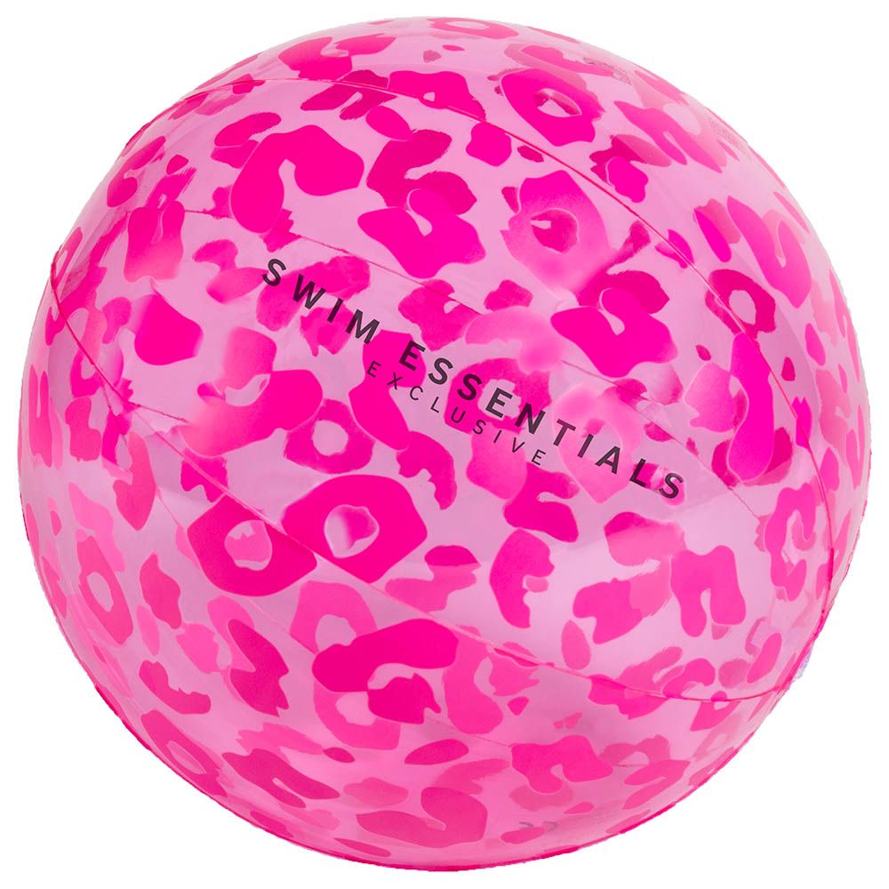 Swim Essentials - Neon Leopard Beachball - 51cm - Pink