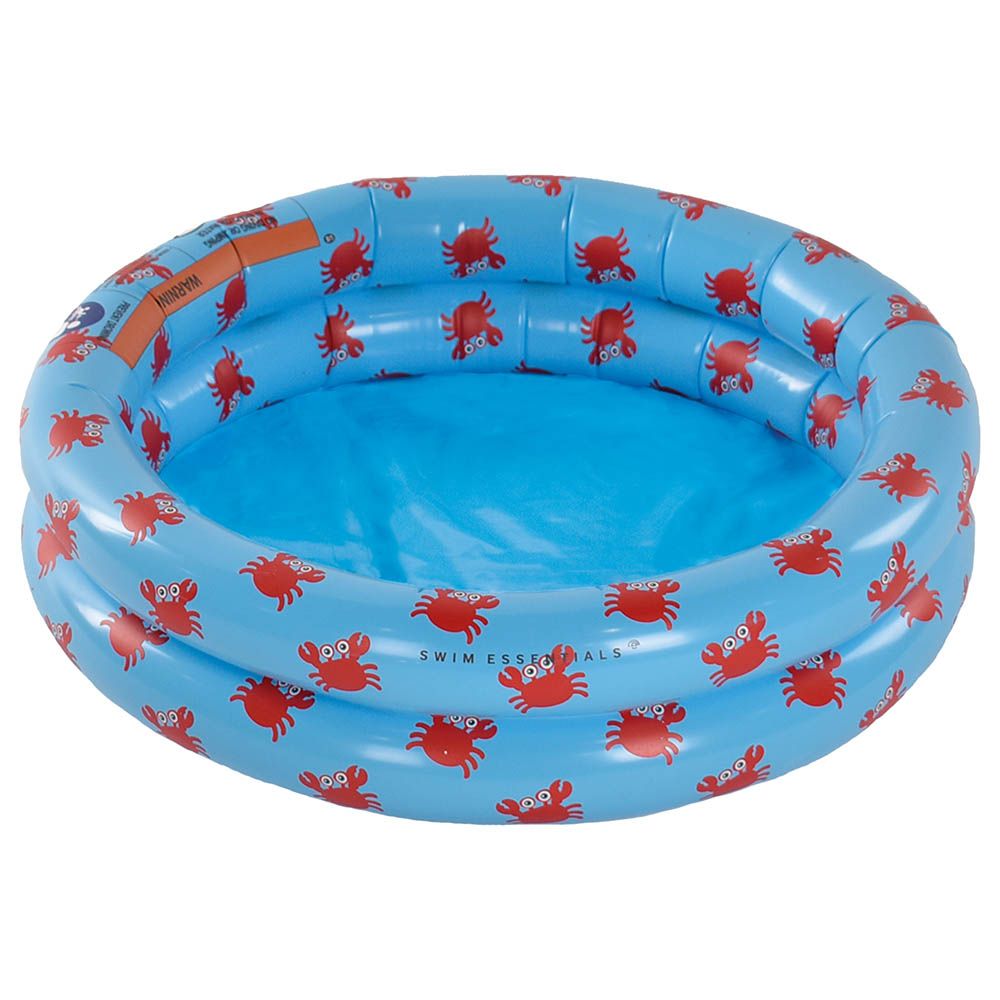 Swim Essentials - Crab Printed Baby Pool - Red/Blue