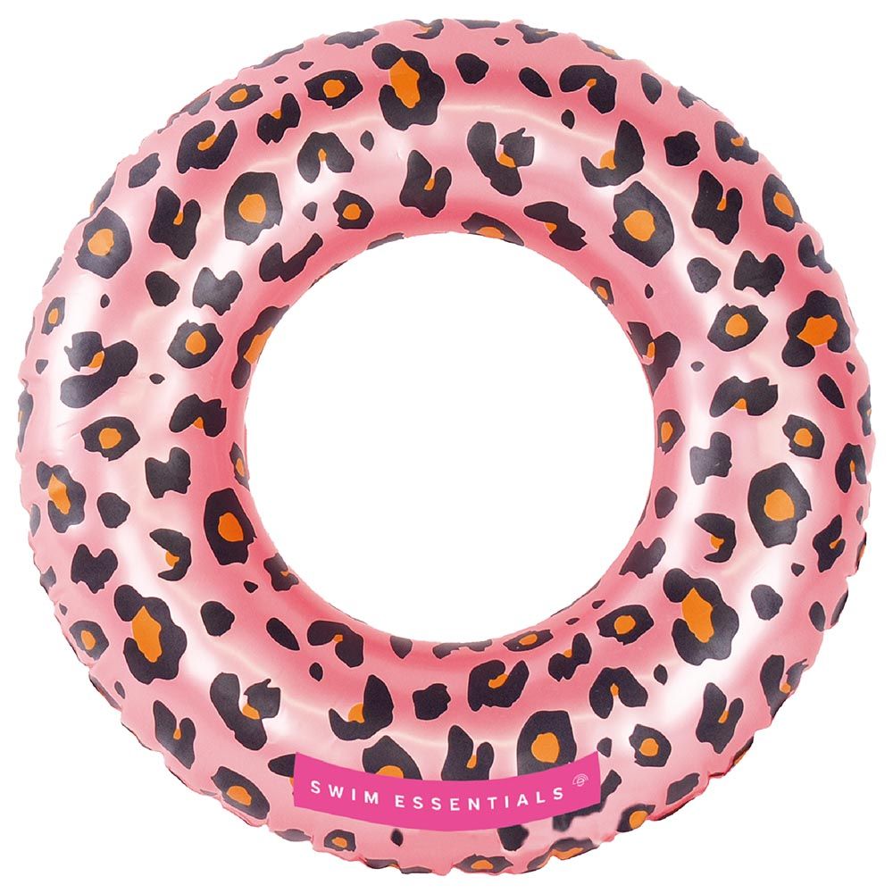 Swim Essentials - Leopard Printed Swimring - 90cm - Rose Gold