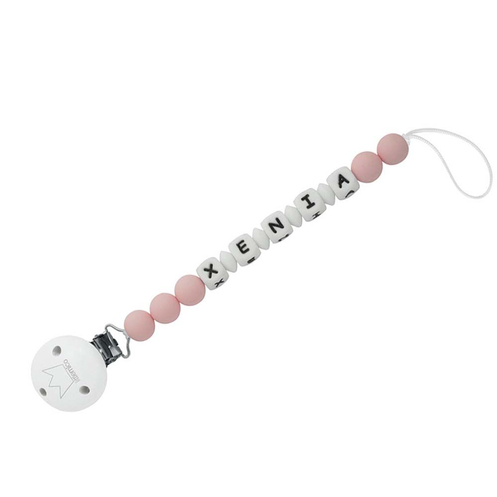 LittleMico - Personalized Pacifier Clip - Pink