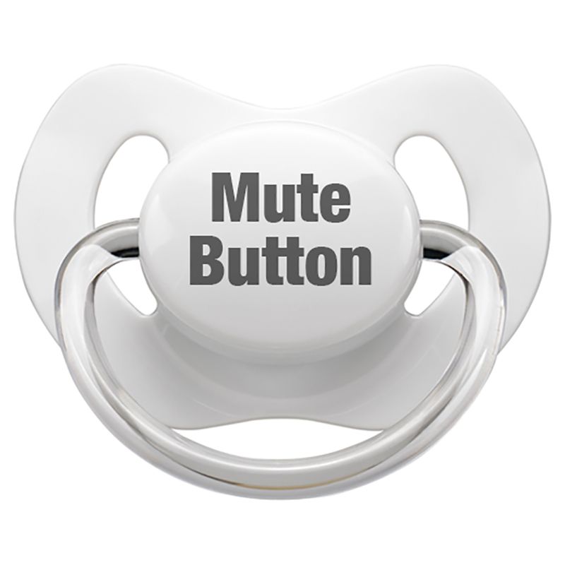 LittleMICO - Mute Button Pacifier - 5M+ - White