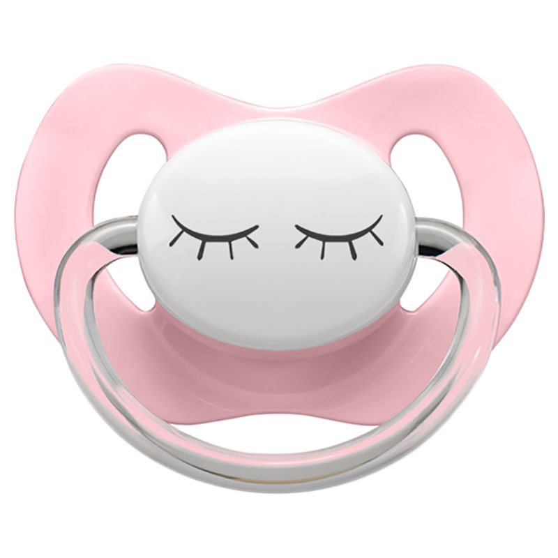 LittleMICO - Sleepy Eyes Pacifier - 0-6M - Pink