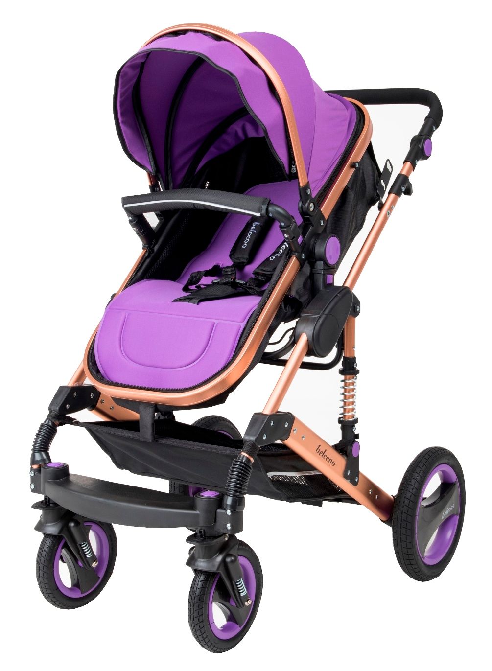 Belecoo 6 Purple - Classic 3 in 1 Pram