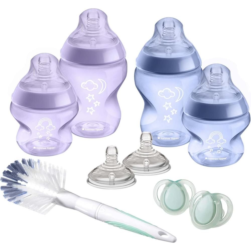 Tommee Tippee - Newborn Baby Bottle Starter Kit 9 pcs - Purple