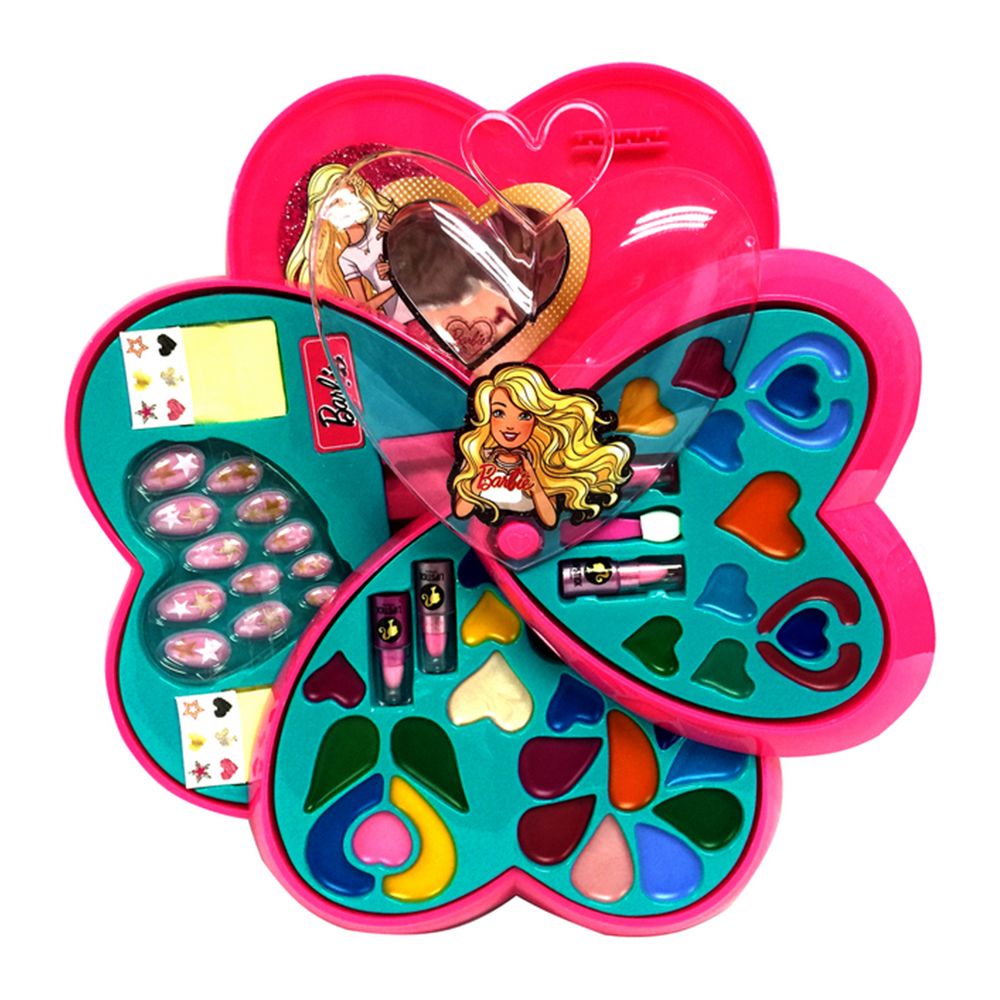 Barbie - 4 Decks Heart Shape Cosmetic Case