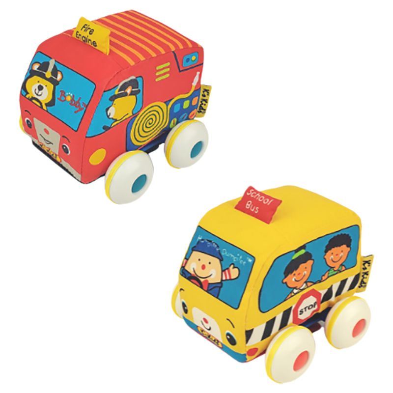 K'S Kids - Pull Back Autos - School Bus & Fire Engine