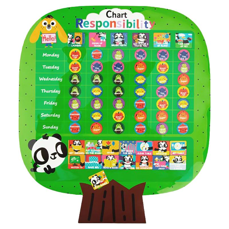 Tooky Toy - Land Magnetic Responsibility Chart - 73pcs