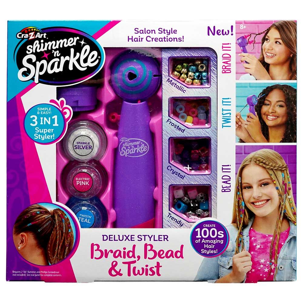 SHIMMER 'N SPARKLE - 3-in-1 Deluxe Styler - Braid Bead & Twist