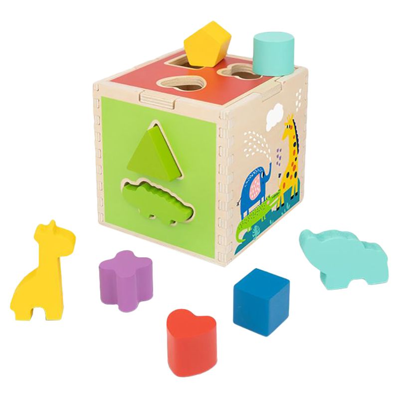 Tooky Toy - Wooden Animal Shape Sorter - 11pcs