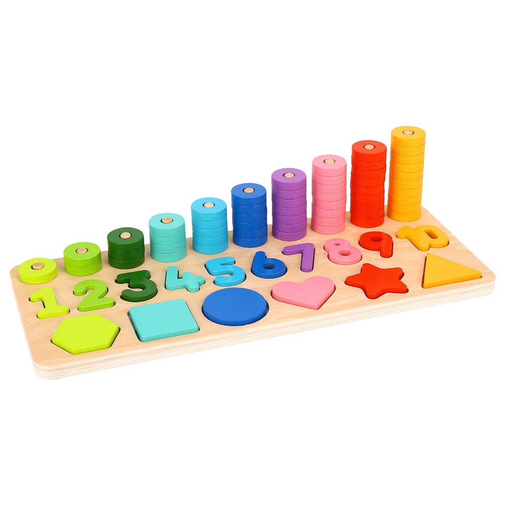 Tooky Toy - Wooden Counting Stacker - 72pcs