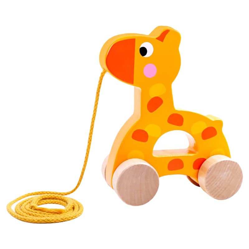 Tooky Toy - Wooden Giraffe Pull Along Toy