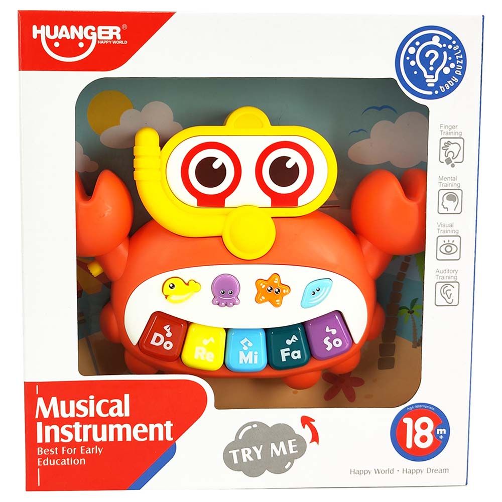 TTC - Crab Piano Toy w/ Do Re Mi Sounds Infant Toys