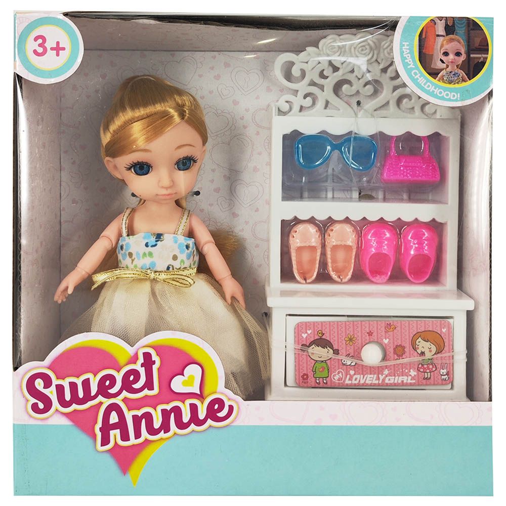 Sweet Annie - Doll Shoe & Fashion Accessories Playset - 6-inch