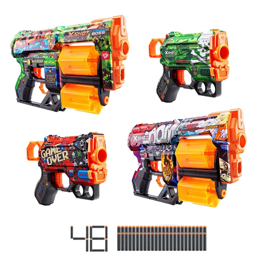 X-Shot - Skins Double Dread Double Menace Dart Blaster Combo Pack