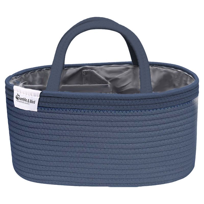 Bumble & Bird - Cotton Rope Diaper Caddy - Blue (Exclusive)