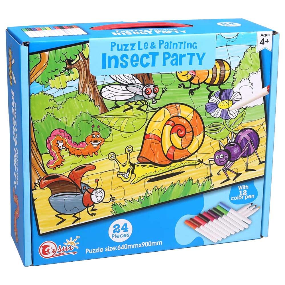 Tu Sun - Puzzle And Painting Insect Party II 24pcs