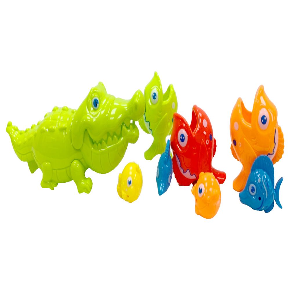 HAJ - Fishing Crocodile Eating Small Fish Toys