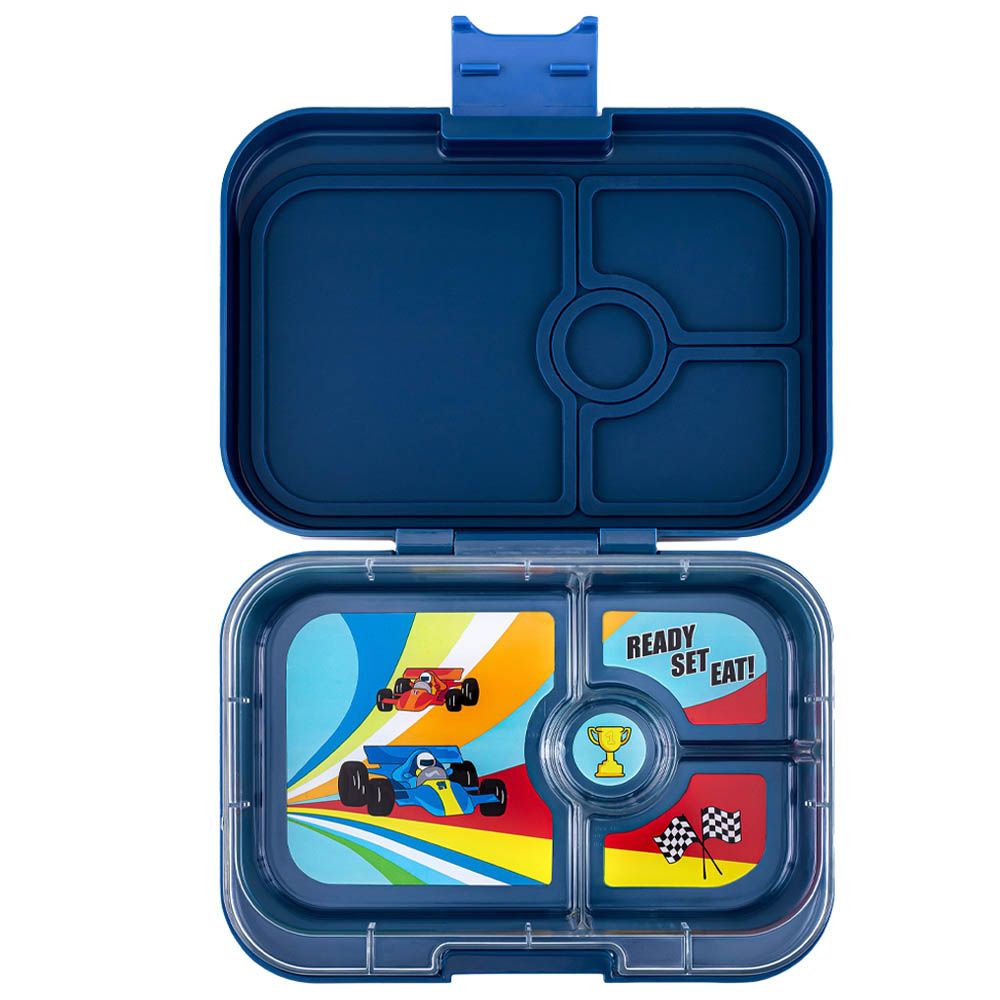 Yumbox - Monte Carlo Race Car 4 Compartment Lunch Box - Blue