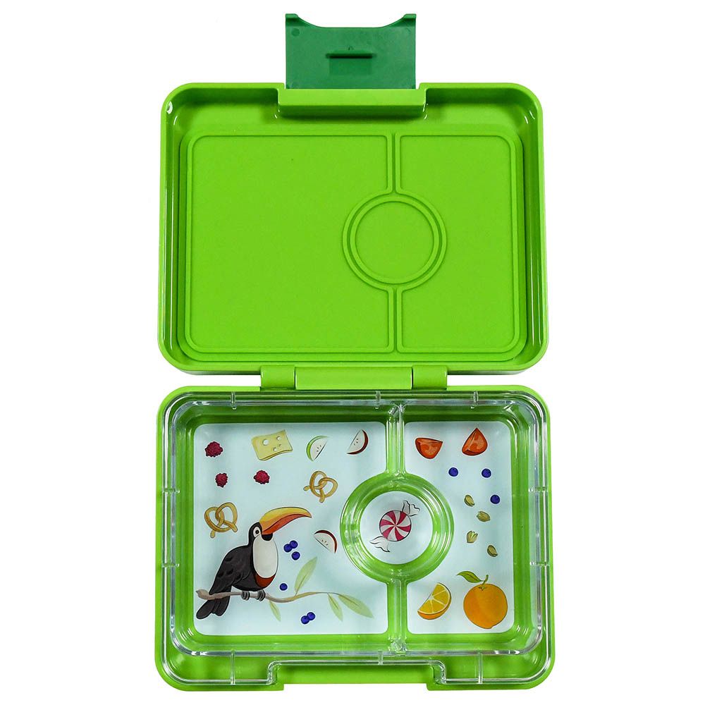 Yumbox - 3 Compartment Snack Box - Lime Green