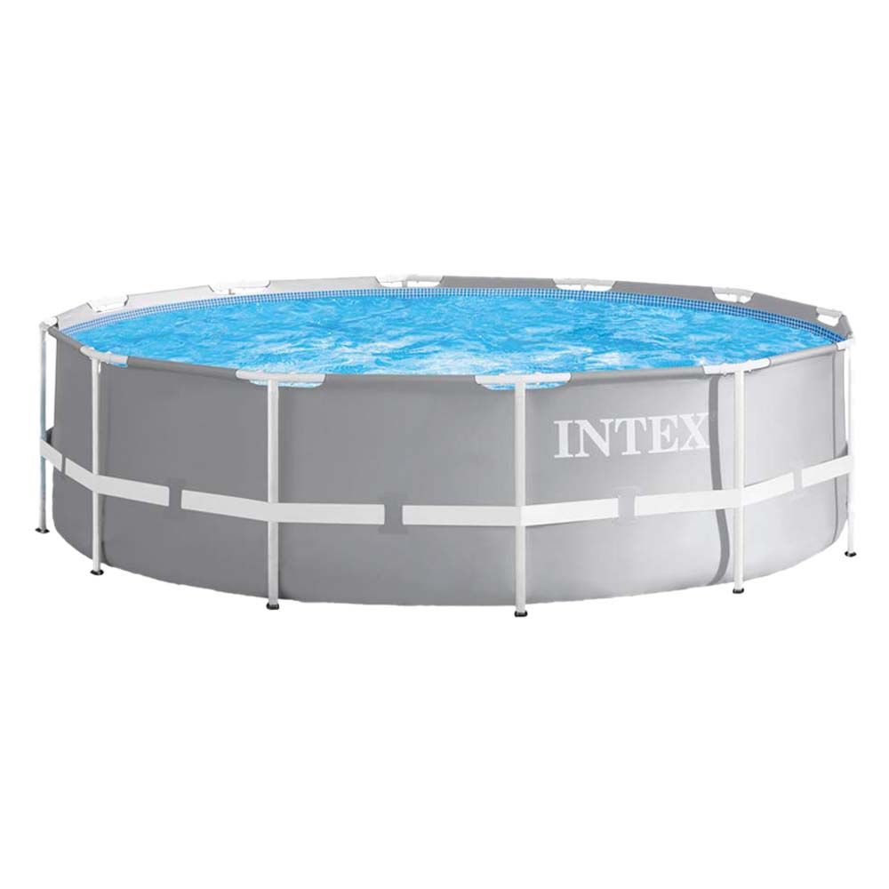 Intex - Prism Frame Pool with Pump & Ladder 12ft - Blue