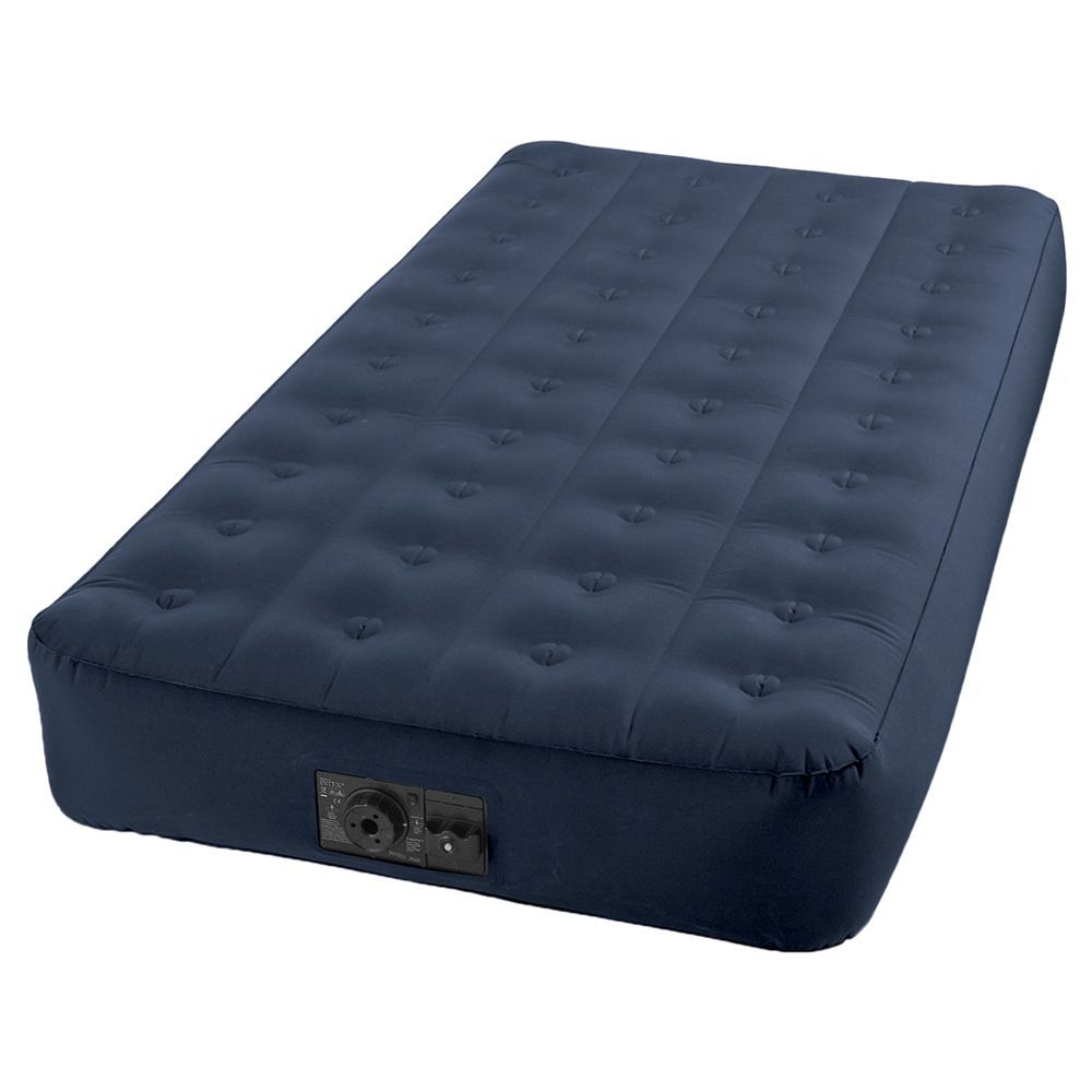 Intex Twin Super-Tough Airbed with Built-In Battery Pump