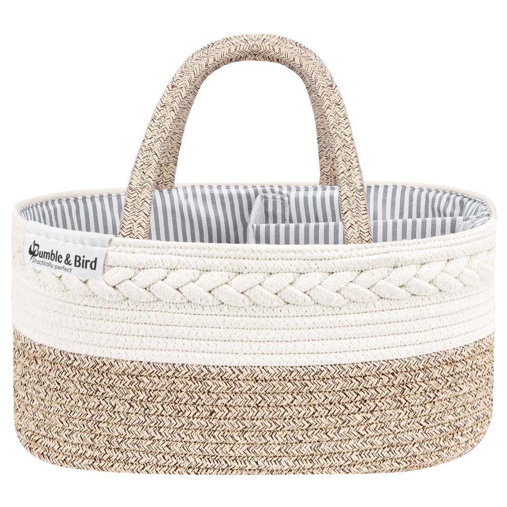 Bumble & Bird - Cotton Rope Diaper Caddy - Beige