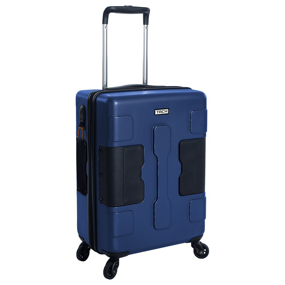 TACH - V3 Carry-On 22 Inch Luggage W/ Bottle Holder - Midnight Blue