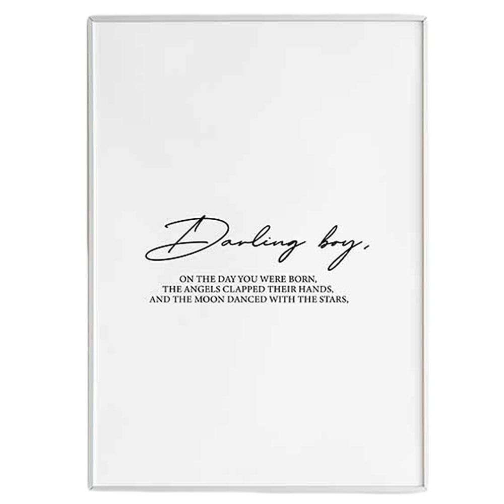 Twinkle And Giraffe Designs Darling Boy Poster