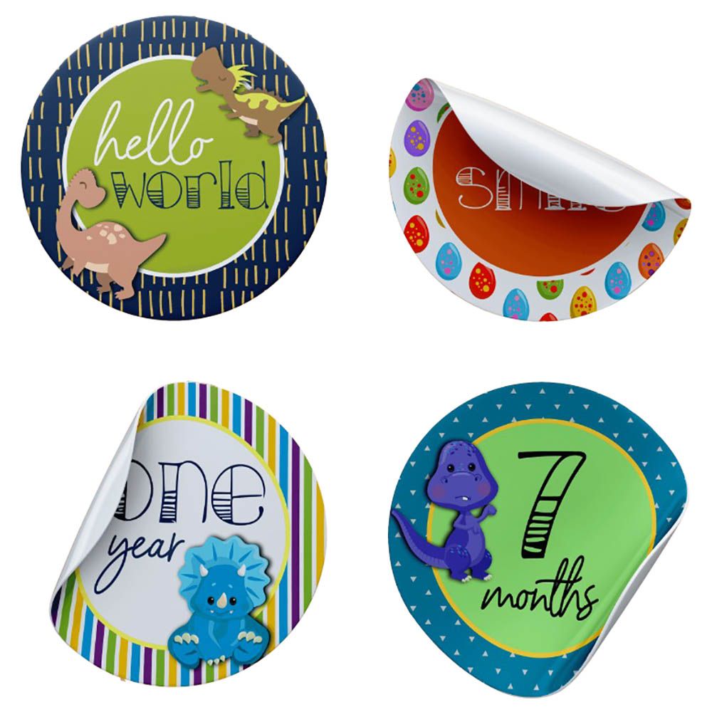 Twinkle and Giraffe Designs - Baby Dino Milestone Stickers