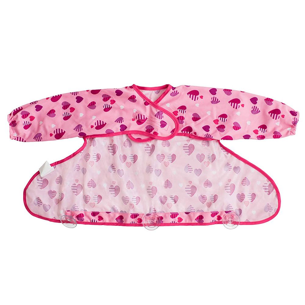 Tidy Tot - Cover & Catch Bib - Pink Hearts