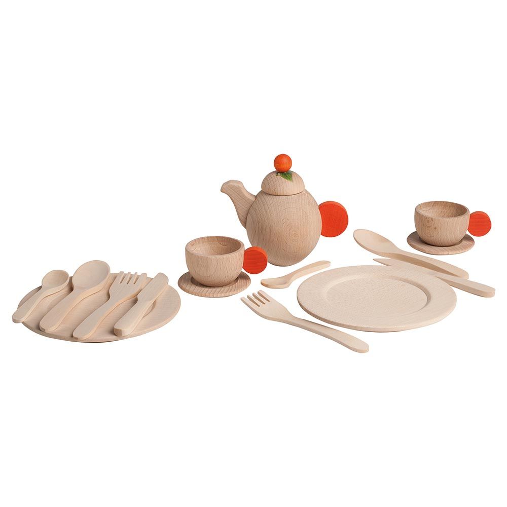 Erzi - Wooden Crockery Playset