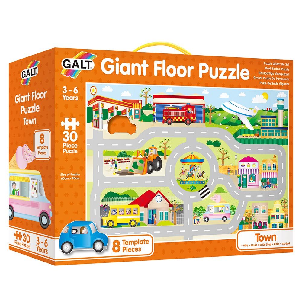 Galt Toys Giant Town & Road Track Floor Puzzle 30pc-Set