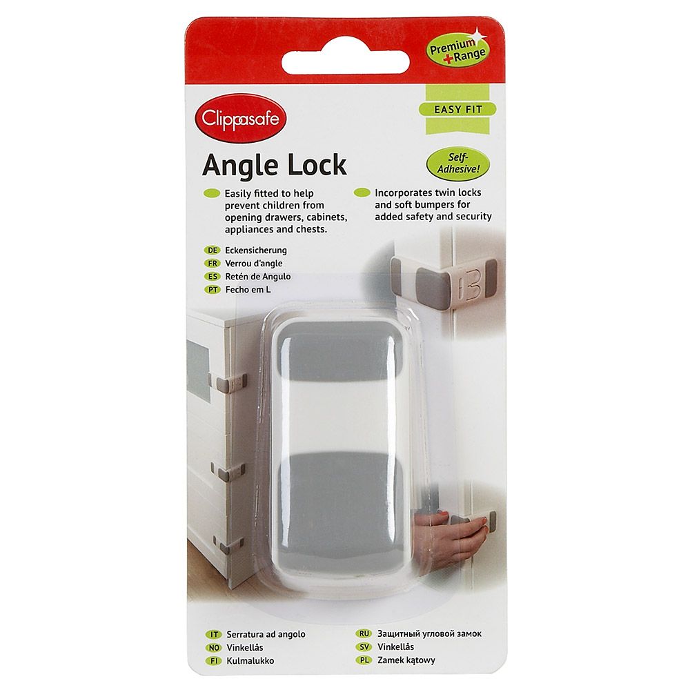 Clippasafe Angle Lock - White & Grey