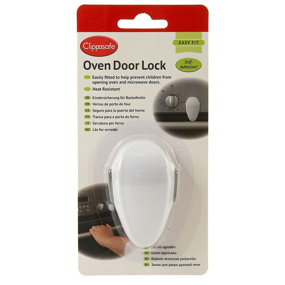 Clippasafe - Childproof Oven Door Lock - White/Grey