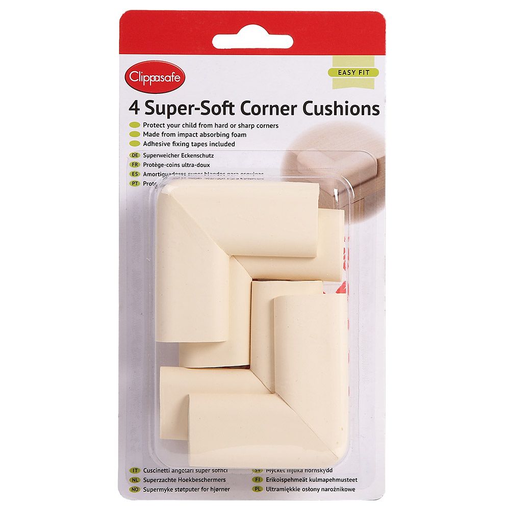 Clippasafe Super-Soft Corner Cushions - Pack Of 4