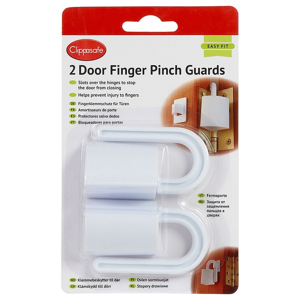 Clippasafe Door Finger Pinch Guards Pack Of 4 - White