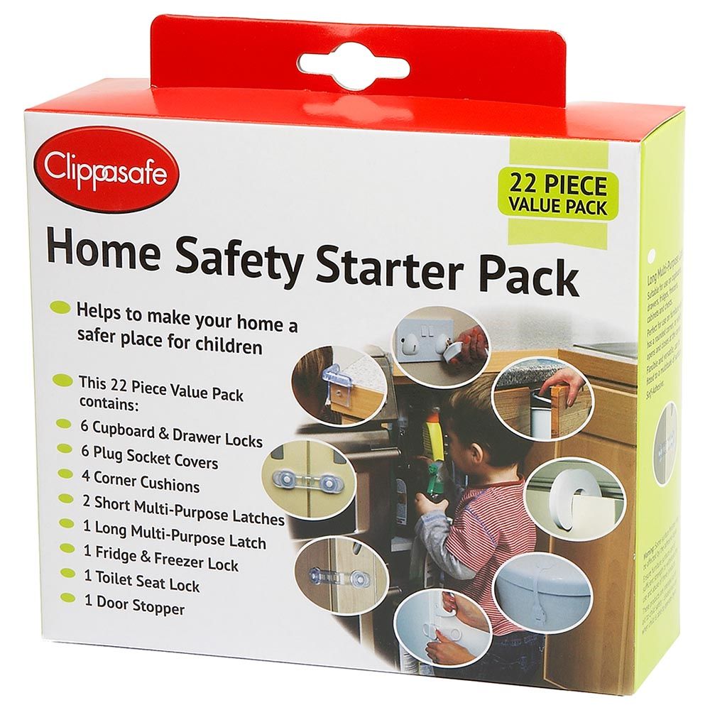 Clippasafe Safety Starter Pack Uk Socket Covers - 22pcs-Set