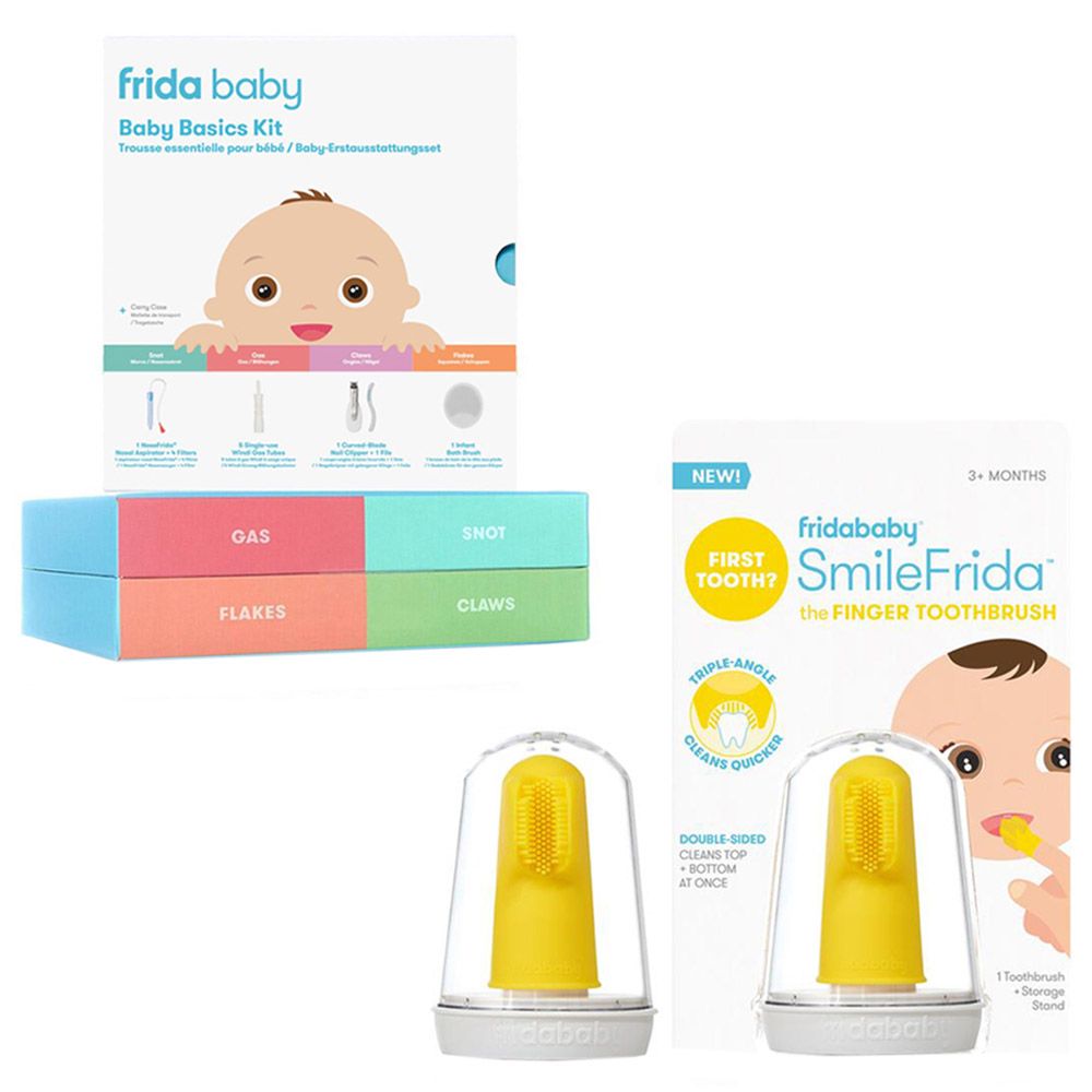 Fridababy - Baby Basics Kit & SmileFrida The Finger Toothbrush