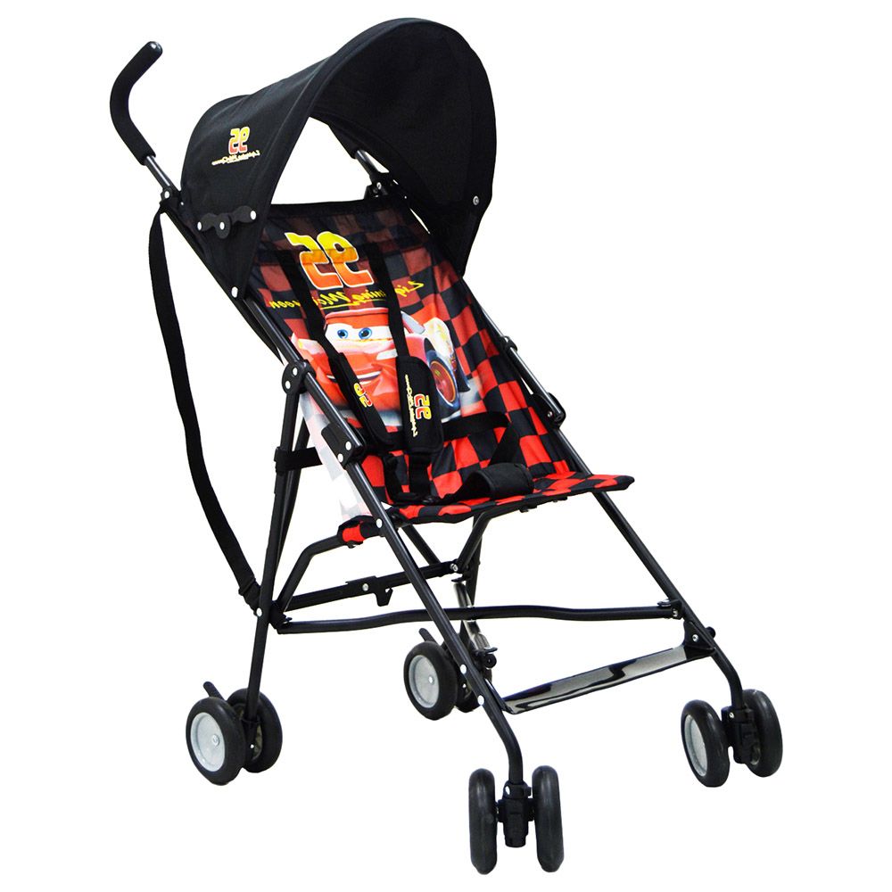 Disney - Cars Umbrella Stroller w/ Carry Strap - Black