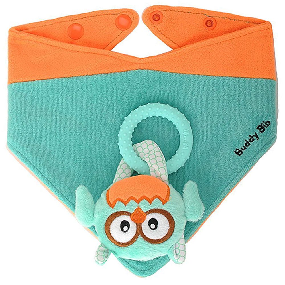 Buddy Bib - 3-in-1 Sensory Teething Toy & Bib - Ollie Owl